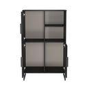 Havana Multi-Media Highboard Unit In Black Ash