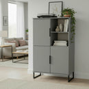 Havana Multi-Media Highboard Unit In Dusk Grey