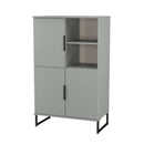 Havana Multi-Media Highboard Unit In Dusk Grey