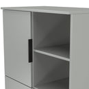 Havana Multi-Media Highboard Unit In Dusk Grey