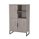 Havana Multi-Media Highboard Unit In Grey Oak