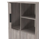 Havana Multi-Media Highboard Unit In Grey Oak