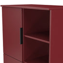 Havana Multi-Media Highboard Unit In Red Matt