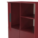Havana Multi-Media Highboard Unit In Red Matt