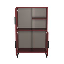 Havana Multi-Media Highboard Unit In Red Matt