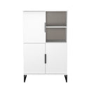 Havana Multi-Media Highboard Unit In White Matt