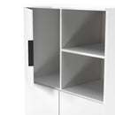 Havana Multi-Media Highboard Unit In White Matt