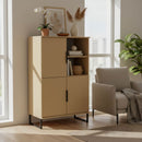 Havana Multi-Media Highboard Unit In Yellow Matt