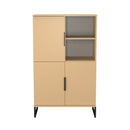 Havana Multi-Media Highboard Unit In Yellow Matt