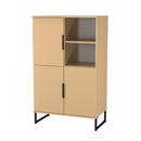 Havana Multi-Media Highboard Unit In Yellow Matt