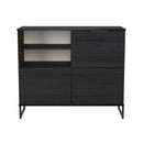 Havana Multi-Media Sideboard In Black Ash