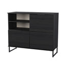 Havana Multi-Media Sideboard In Black Ash
