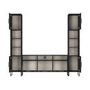 Havana Multi-Media Set (Tall Upright LH, TV Unity & Tall Upright RH) In Black Ash