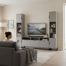 Havana Multi-Media Set (Tall Upright LH, TV Unity & Tall Upright RH) In Dusk Grey