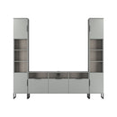 Havana Multi-Media Set (Tall Upright LH, TV Unity & Tall Upright RH) In Dusk Grey