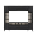 Havana Multi-Media Set (Tall Upright LH, TV Unit, Tall Upright RH & Upper Unit) In Black Ash