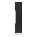 Havana Multi-Media Set (Tall Upright LH, TV Unit, Tall Upright RH & Upper Unit) In Black Ash