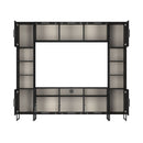 Havana Multi-Media Set (Tall Upright LH, TV Unit, Tall Upright RH & Upper Unit) In Black Ash