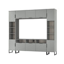 Havana Multi-Media Set (Tall Upright LH, TV Unity, Tall Upright RH & Upper Unit) In Dusk Grey