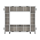 Havana Multi-Media Set (Tall Upright LH, TV Unity, Tall Upright RH & Upper Unit) In White Matt