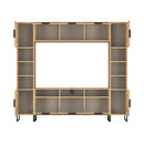 Havana Multi-Media Set (Tall Upright LH, TV Unity, Tall Upright RH & Upper Unit) In Yellow Matt