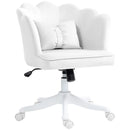 HOMCOM Armless Desk Chair Home Office Chair w/ Wide Seat Tilt Function
