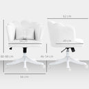 HOMCOM Armless Desk Chair Home Office Chair w/ Wide Seat Tilt Function