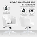 HOMCOM Armless Desk Chair Home Office Chair w/ Wide Seat Tilt Function