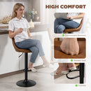 HOMCOM Barstools Set Of 2, Dining Stools With Backrest And Footrest, Brown