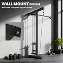 SPORTNOW Wall Mounted Crossover Cable Machine Lat Pull Down Machine