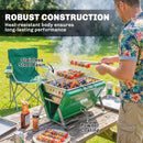 Outsunny Charcoal BBQ Grill Portable with Tilting Grate Dark Green