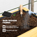 Outsunny Wooden Raised Bed w/ Bed Liner, Storage Shelf