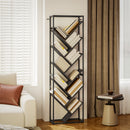 HOMCOM 10 Tier Tree Bookshelf Industrial Tall Bookcase Grey Black