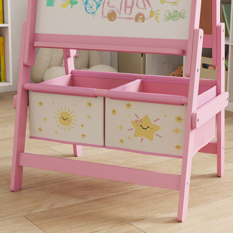AIYAPLAY 3-in-1 Kids Easel, Double-Sided Art Easel with Paper Roll