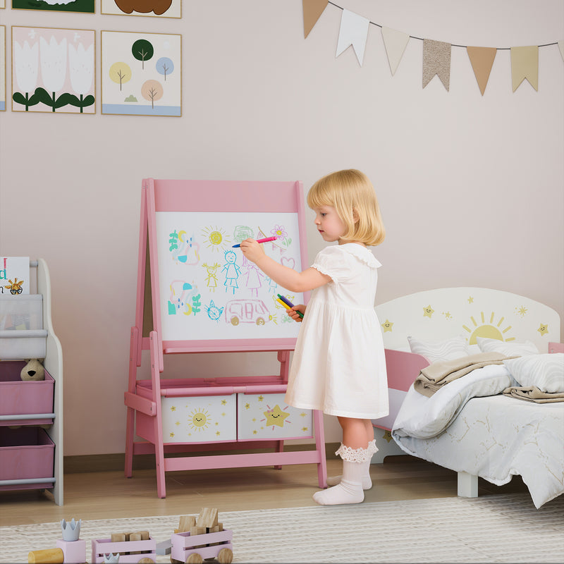AIYAPLAY 3-in-1 Kids Easel, Double-Sided Art Easel with Paper Roll