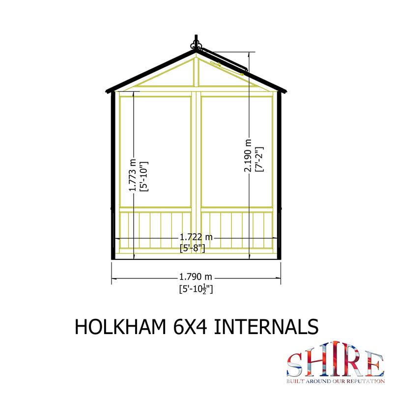 Holkham 4 Ft X 6 Ft Greenhouse