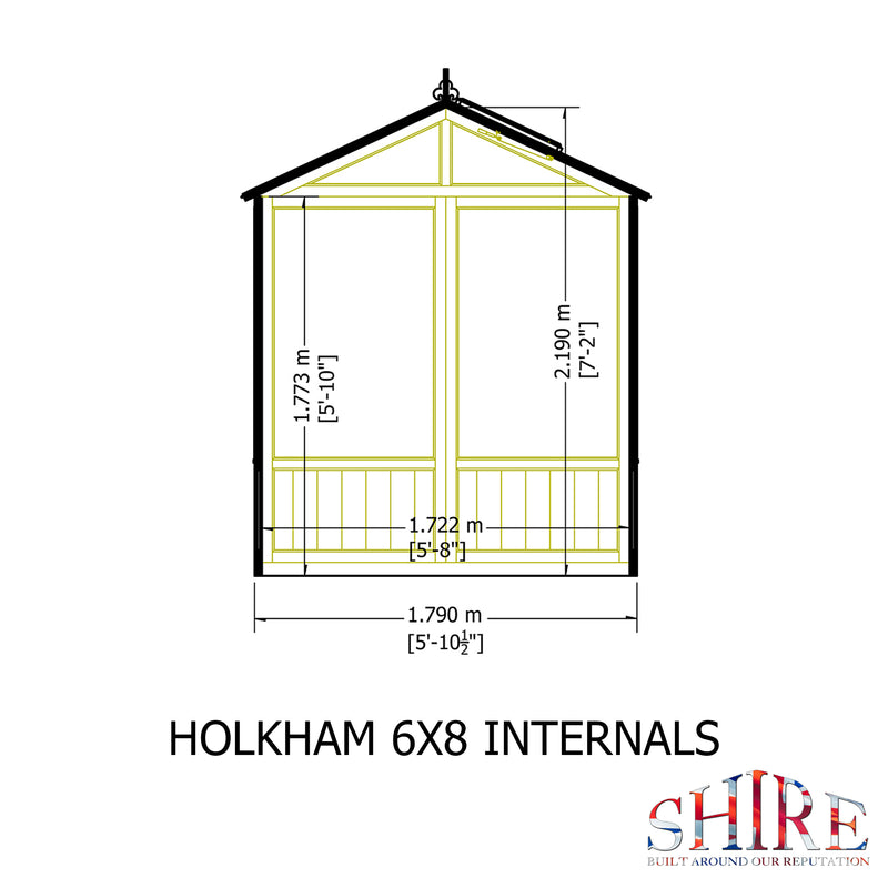 Holkham 8 Ft X 6 Ft Greenhouse