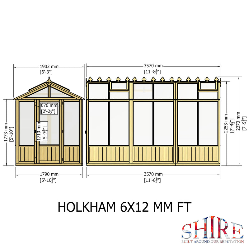 Holkham 12 Ft X 6 Ft Greenhouse