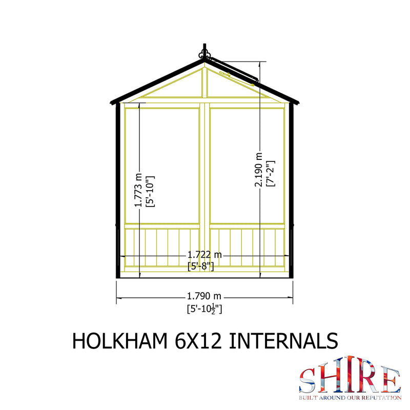 Holkham 12 Ft X 6 Ft Greenhouse