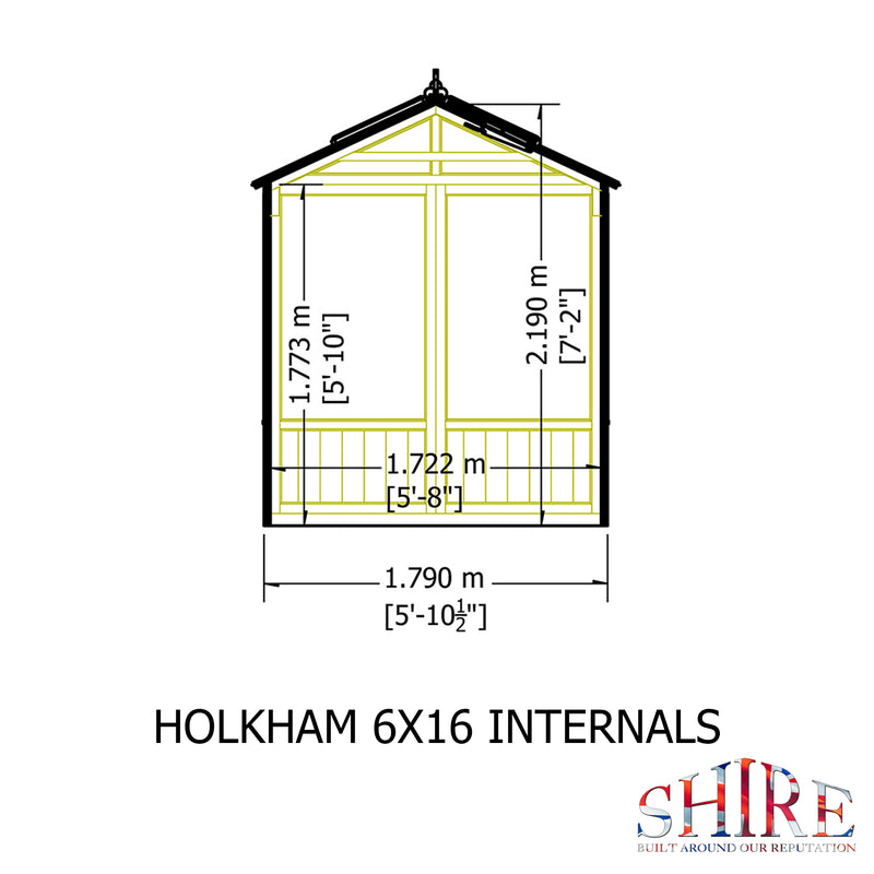 Holkham 16 Ft X 6 Ft Greenhouse