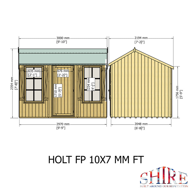 Holt 7 X 10 Shiplap Apex Shed
