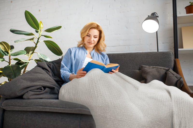 Honeycomb - Recycled Cotton Throw in Ivory