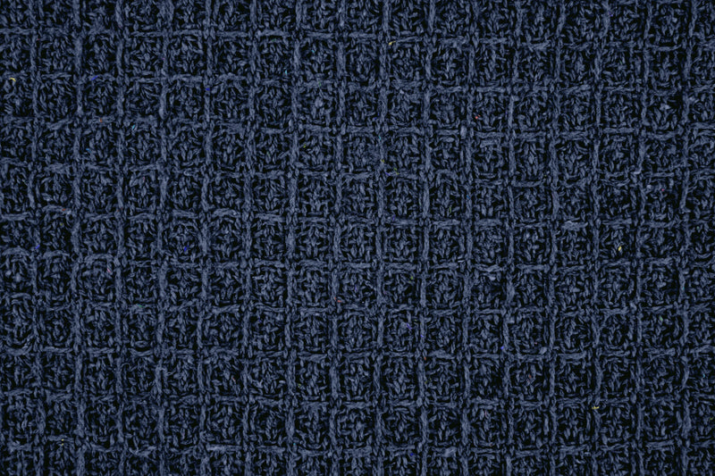 Honeycomb - Recycled Cotton Throw in Navy