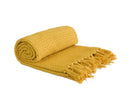 Honeycomb - Recycled Cotton Throw in Ochre