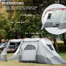 Outsunny 6-8 Person Tunnel Tent, Two-room Camping Tent with Carry Bag, Grey
