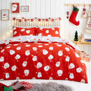 Fusion Happy Santa Duvet Cover Set in Red