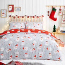 Fusion Happy Santa Duvet Cover Set in Red
