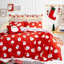 Fusion Happy Santa Duvet Cover Set in Red