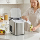HOMCOM Ice Maker Machine Countertop, 9 Cubes Ready in 7 Mins, 12 KG in 24Hrs