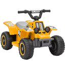 AIYAPLAY 6V Electric Quad Bike For Kids W/ Forward Backward - Yellow/Pink